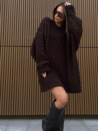 Long Merino wool cardigan - Grey