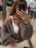 Button-down cardigan - Chocolate