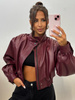 Manhattan women's leather jacket - Khaki