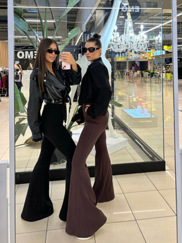 Trousers/Leggings Bells Wide Long - Chocolate