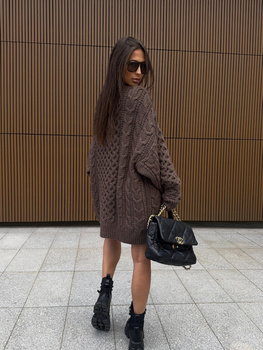 Long Merino wool cardigan - Grey