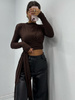 Long sleeve striped blouse - White