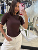 Short sleeve striped blouse - Black