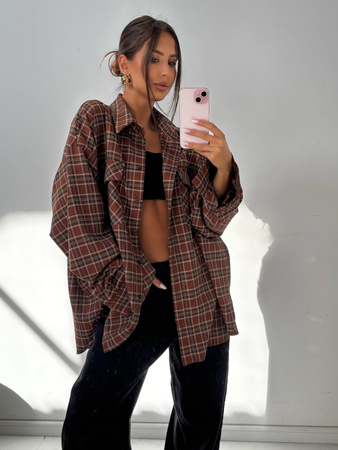 Checked shirt - Camel