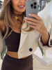 Sweater set skirt and sweater - Cream