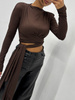 Long sleeve striped blouse - White