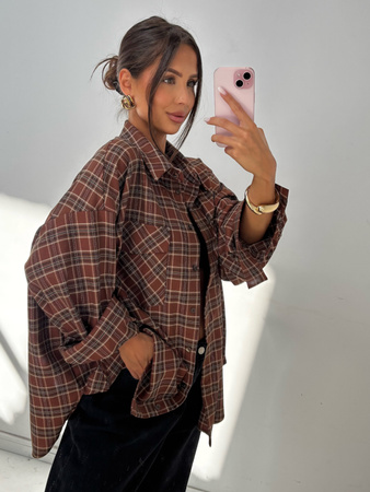 Checked shirt - Camel
