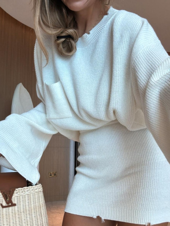 Sweater set skirt and sweater - Cream