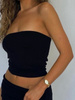 Strapless bandeau top - Black
