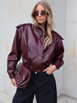 Manhattan women's leather jacket - Khaki