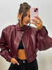 Manhattan women's leather jacket - Khaki