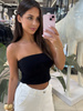 Strapless bandeau top - Black