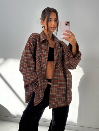 Checked shirt - Camel