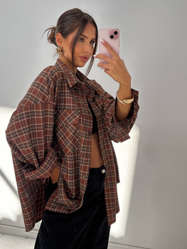 Checked shirt - Camel