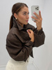 Manhattan women's leather jacket - Khaki