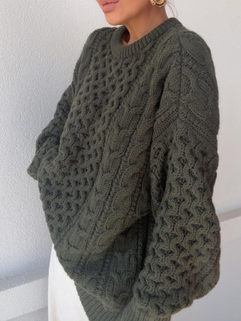 Long Merino wool cardigan - Grey