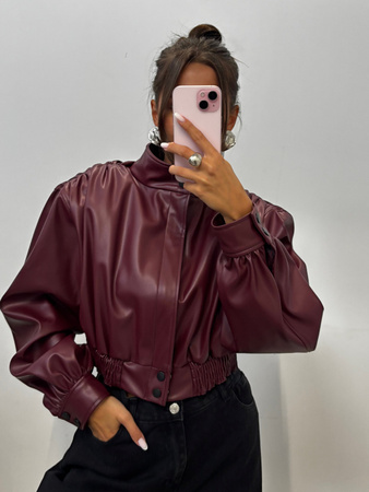 Manhattan women's leather jacket - Khaki