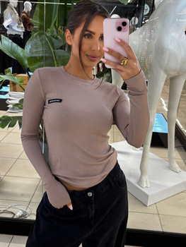Long sleeve striped blouse - White