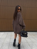 Long Merino wool cardigan - Grey