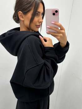 Basic sweatshirt set with hood - Orange