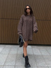 Long Merino wool cardigan - Grey