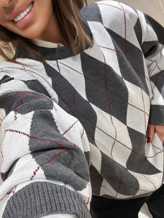 Long Merino wool cardigan - Grey