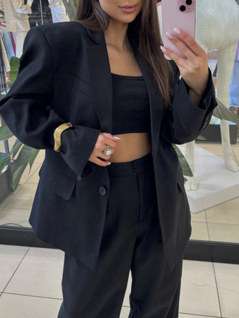 Linen suit set - Black