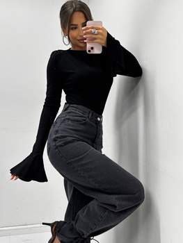 Long sleeve striped blouse - White