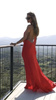 Long dress with open back - Red
