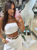 Strapless bandeau top - Chocolate