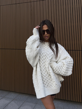 Long Merino wool cardigan - Grey