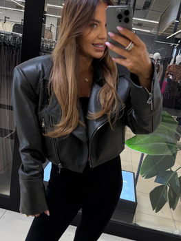 Manhattan women's leather jacket - Khaki