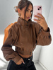 Manhattan women's leather jacket - Khaki